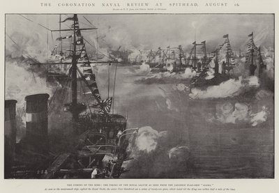 The Coronation Naval Review på Spithead, 16. august af Fred T. Jane